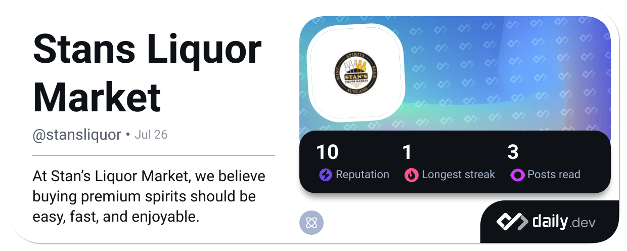 Stans Liquor Market (@stansliquor) | daily.dev
