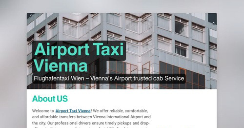 Airport Taxi Vienna​ | Smore Newsletters