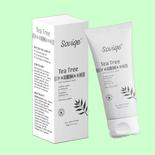 Soviqe - Tea Tree Face Wash – Oil Control & Acne Defense | With Salicylic Acid & Aloe Vera | Sulfate-Free | For Oily & Acne-Prone Skin | Best facewash For Men & Women 60mL