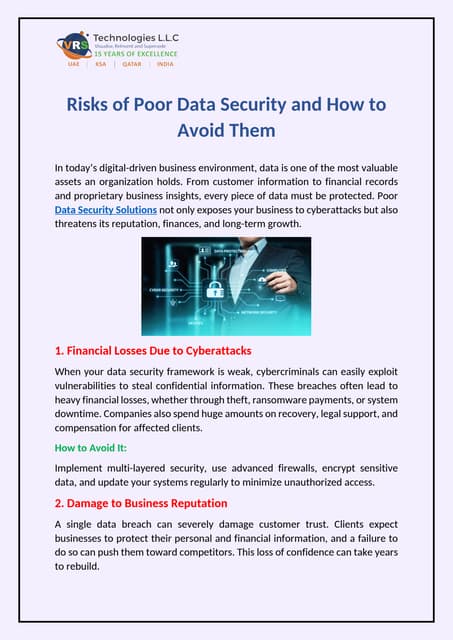 Risks of Poor Data Security and How to Avoid Them | PDF