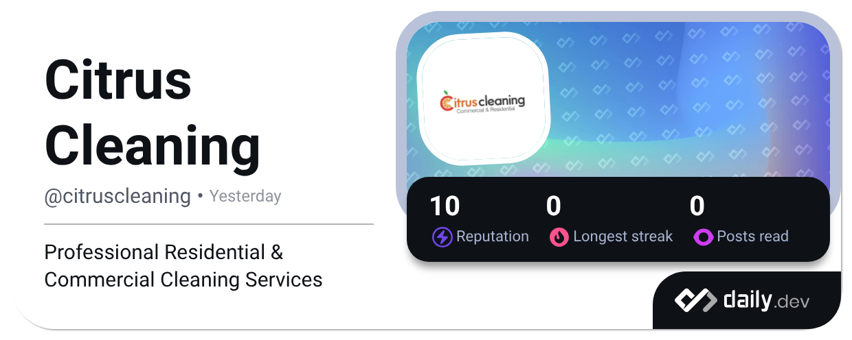 Citrus Cleaning (@citruscleaning) | daily.dev