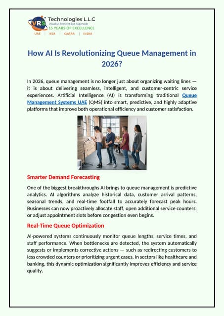How AI Is Revolutionizing Queue Management in 2026? | PDF