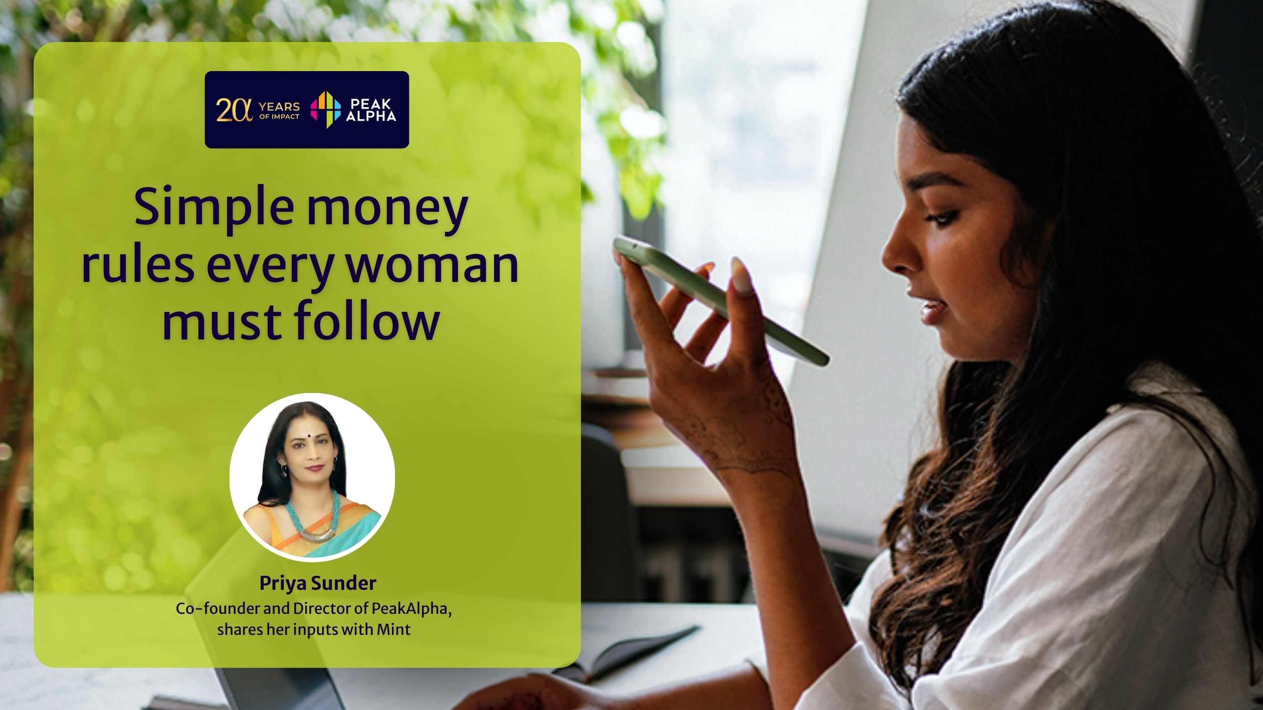 Simple Steps Women Should Take to Plan Finances Better | PeakAlpha