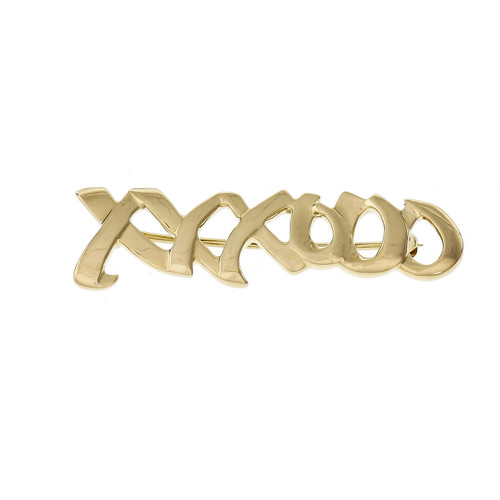 Buy Tiffany & Co. 18K Yellow Gold XO Brooch by Paloma Picasso