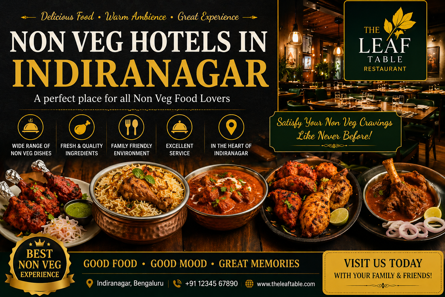 Best Restaurants in Indiranagar for Family Dining & Non-Veg Food – theleaftable