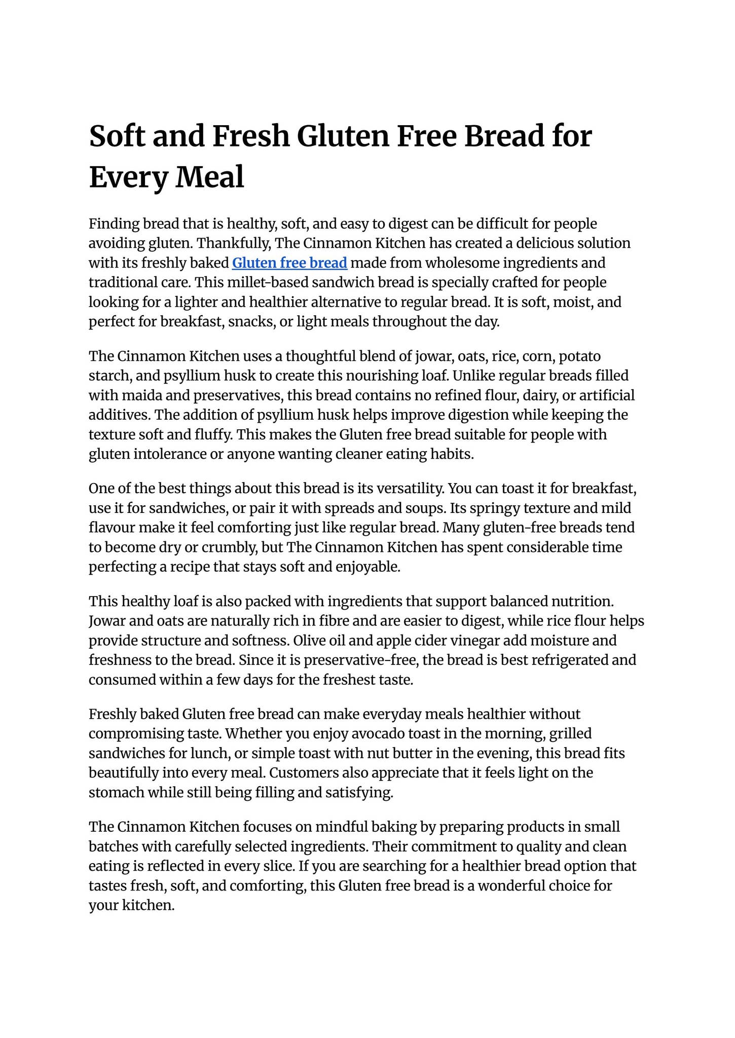 Soft and Fresh Gluten Free Bread for Every Meal by Zoomin