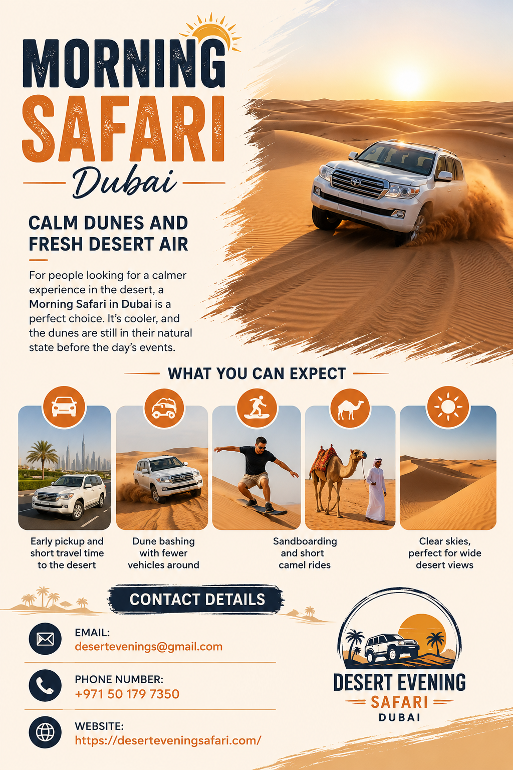 Morning Safari Dubai, calm dunes and fresh desert air — Freeimage.host