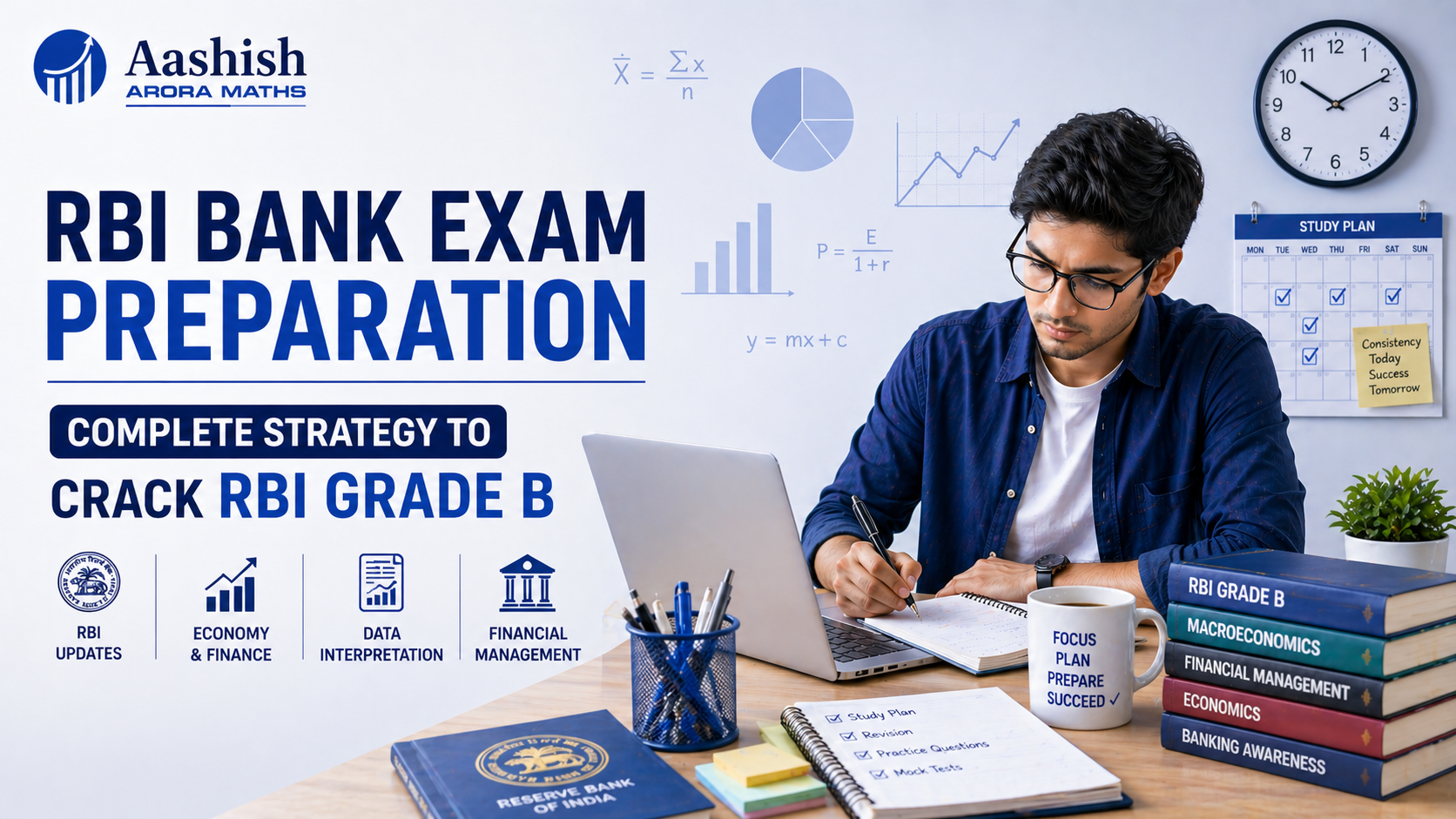RBI Bank Exam Preparation to Crack RBI Grade B | Aashish Arora Maths