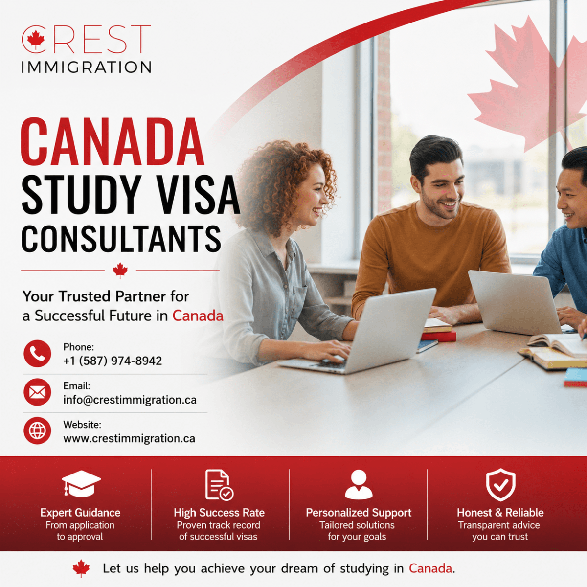 Canada Study Visa Consultants – Helping Students Achieve Their Educational Goals – Crest Immigration Services Inc.