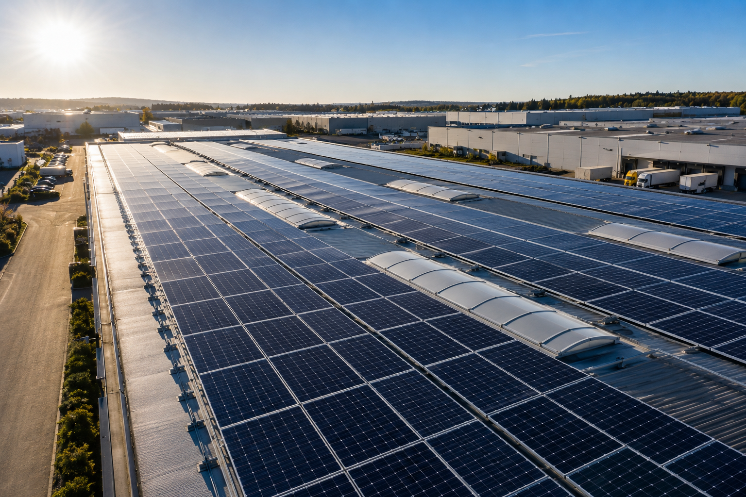 Solceller till företag & kommersiella fastigheter | Solebra